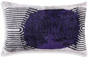 Luxury Purple Silk Velvet Throw Pillow 16x24 – Handmade Modern Geometric Lumbar