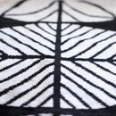 Luxury Black & White Silk Velvet Throw Pillow 16x24 – Handmade Geometric Designer Lumbar