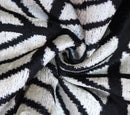 Luxury Black & White Silk Velvet Throw Pillow 16x24 – Handmade Geometric Designer Lumbar