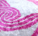 Handmade Silver & Pink Fuchsia Velvet Lumbar Pillow 16x24 – Modern Abstract Designer Cushion