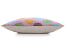 Luxury Polka Dot Silk Velvet Throw Pillow 16x24 – Handmade Multicolor Designer Lumbar