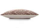 Luxury Silk Velvet Ikat Throw Pillow 16x24 – Taupe & Blush Handmade