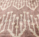 Luxury Silk Velvet Ikat Throw Pillow 16x24 – Taupe & Blush Handmade