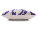 Purple & Pink Silk Velvet Ikat Lumbar Pillow 16x24 – Handmade