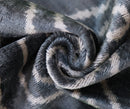 Gray & White Silk Velvet Ikat Lumbar Pillow 16x24 – Handmade