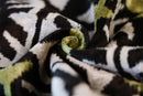 Green and Black Silk Velvet Ikat Pillow 16x16 Handmade Luxury Cushion