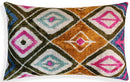 Multicolor Diamond Silk Velvet Pillow – 16x24 Handmade Luxury Cushion