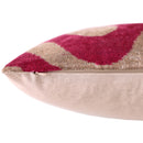 Fuchsia Orbit Silk Velvet Pillow 16x24 Handmade Luxury Lumbar Cushion