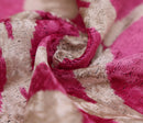 Fuchsia Orbit Silk Velvet Pillow 16x24 Handmade Luxury Lumbar Cushion