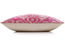 Rose Silk Velvet Pillow 16x24 Handmade Luxury Lumbar Cushion