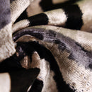 Black & Silver Maze Silk Velvet Pillow 16x16 Handmade Luxury Cushion