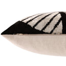 Black & Ivory Chevron Silk Velvet Pillow 16x16 Handmade Luxury Cushion