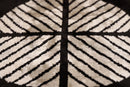 Black & Ivory Chevron Silk Velvet Pillow 16x16 Handmade Luxury Cushion