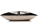 Black & Ivory Petal Silk Velvet Pillow 16x16 Handmade Luxury Cushion