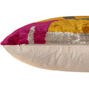 Abstract Silk Velvet Pillow 20x20 in Handmade Geometric Luxury Accent Cushion