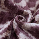 Hand-Knotted Plum Ikat Silk Velvet Pillow - 16x16 Organic Vegetable Dyed