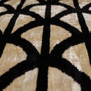 The Artisan Geometric Silk Velvet Pillow - Beige Bronze & Gold 20x20 in