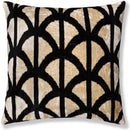 The Artisan Geometric Silk Velvet Pillow - Beige Bronze & Gold 20x20 in