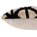 The Artisan Geometric Silk Velvet Pillow - Beige Bronze & Gold 20x20 in