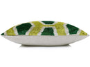 The Lime & Emerald Honeycomb Silk Velvet Pillow - 20" x 20"