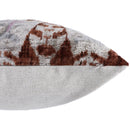 The Rust & Icy Lilac Vertical Ikat Silk Velvet Pillow - 20" x 20"