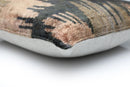 The Abstract Landscape Painterly Silk Velvet Pillow - Dusty Rose & Charcoal 20x20