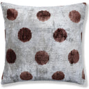 he Platinum & Rust Modernist Dot Silk Velvet Pillow 20" x 20"