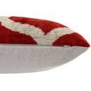 The Rust Red & Cream Ogee Silk Velvet Pillow - 20" x 20"