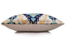 The Azure & Gold Medallion Silk Velvet Pillow - 20" x 20"
