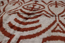 Luxury Handwoven Silk Velvet Ikat Pillow 20x20 Inch – Rust & Ivory