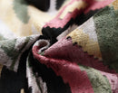 Hand-Knotted Abstract Wave Silk Velvet Lumbar - 16x24 Sage & Mauve