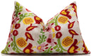 Luxury Floral Silk Velvet Lumbar Pillow 16x24 | Handmade & Vegetable Dyed