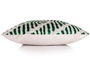 Hand-Knotted Emerald Green Geometric Silk Velvet Pillow - 20x20 Ikat