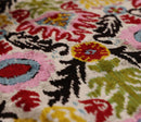 Hand-Knotted Vibrant Floral Silk Velvet Lumbar - 16x24 Pink & Yellow