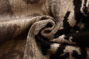 Hand-Knotted Split-Tone Silk Velvet Pillow - 20x20 Black & Silver