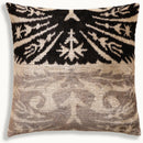 Hand-Knotted Split-Tone Silk Velvet Pillow - 20x20 Black & Silver