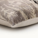Hand-Knotted Split-Tone Silk Velvet Pillow - 20x20 Black & Silver