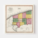 Vintage Map of Niagara County, New York 1840
