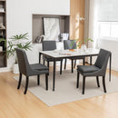 Modern Dining Chairs Set of 2, Upholstered Kitchen & Dining Room Chairs with Solid Wood Legs,Tufted Linen Fabric Chairs for Living Room, Restaurant