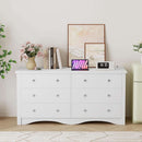 Eggshell WardrobeSystem Six Drawer Dresser With USB Type C Charging