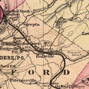 Vintage Map of Warren County, New Jersey 1872