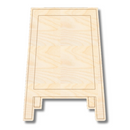 Unfinished Wood Etched Chalk Easel Shape | Paint By Line Crafts | up to 30" DIY