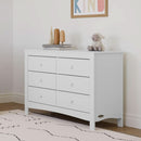 Noah White Six Drawer Dresser GREENGUARD Gold Certified