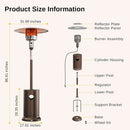 Bronze 48000 BTU Patio Heater With Round Table And Wheels