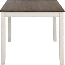 Seven Piece Rectangular Dining Table Set Two Tone Finish