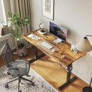 Electric Standing Desk 48x24 Height Adjustable With Memory Presets Rustic Brown
