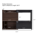 Set of 2, 32.5''-58.8'' Extendable & Rotating Cabinet with 1 Drawer, 90-Degree Corner Cabinet, Multifuctional Storage Combination Cabinet for Living Room, Hallway, Entryway, Black & Walnut