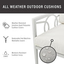2 Piece Outdoor Coffee Table And Loveseat Set Gray Frame Creme Cushions