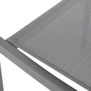 Outdoor Modern Aluminum Dining Chair with Mesh Seat (Set of 2), Gun Metal Gray and Dark Gray