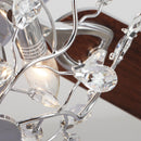 48" Aitutaki Modern Chrome Flush Mount Reversible Crystal Ceiling Fan with Lighting and Remote Control